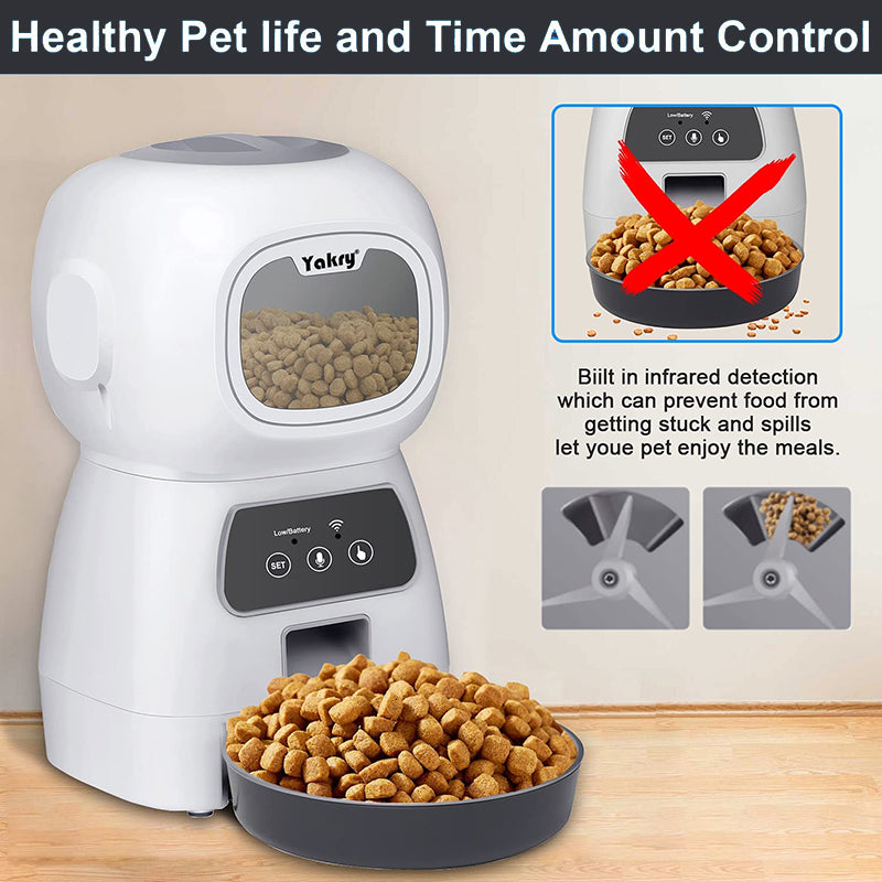 APP Control Automatic Dog Cat Feeder 3.5L Dry Food Dispenser Plus 2L