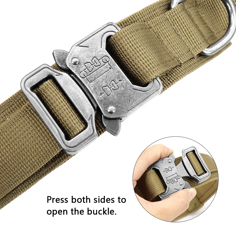 Durable Military Tactical Dog Collar Bungee Leash Set Pet Nylon