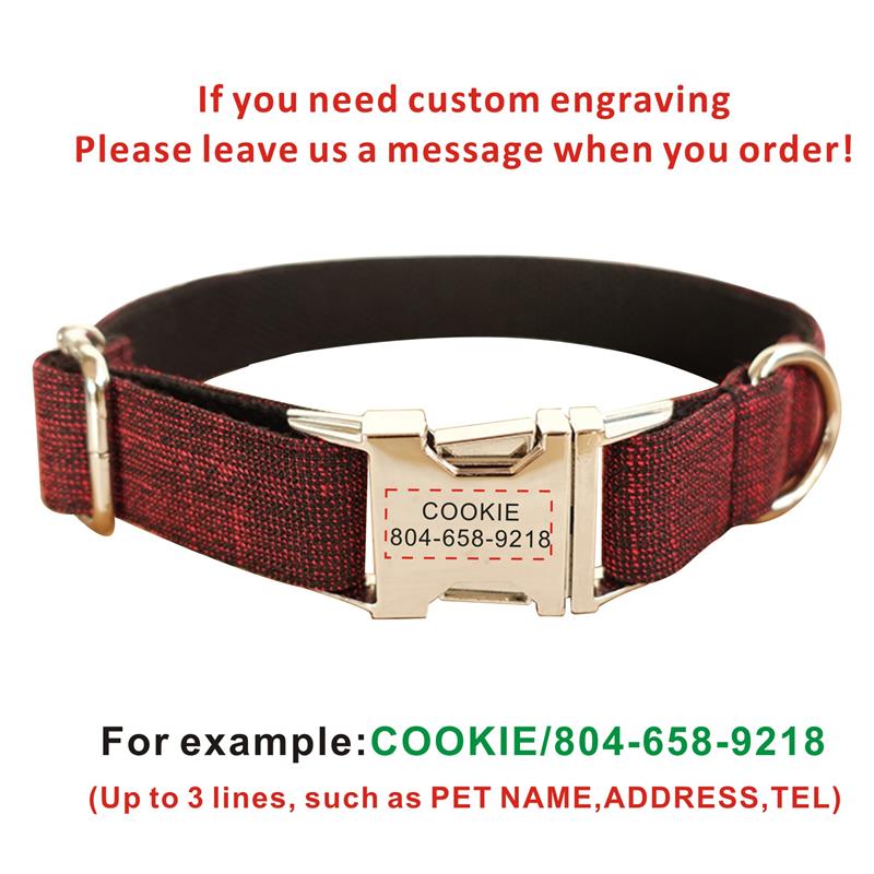 Personalized Dog Collar Customized Pet Collars Free Engraving Id