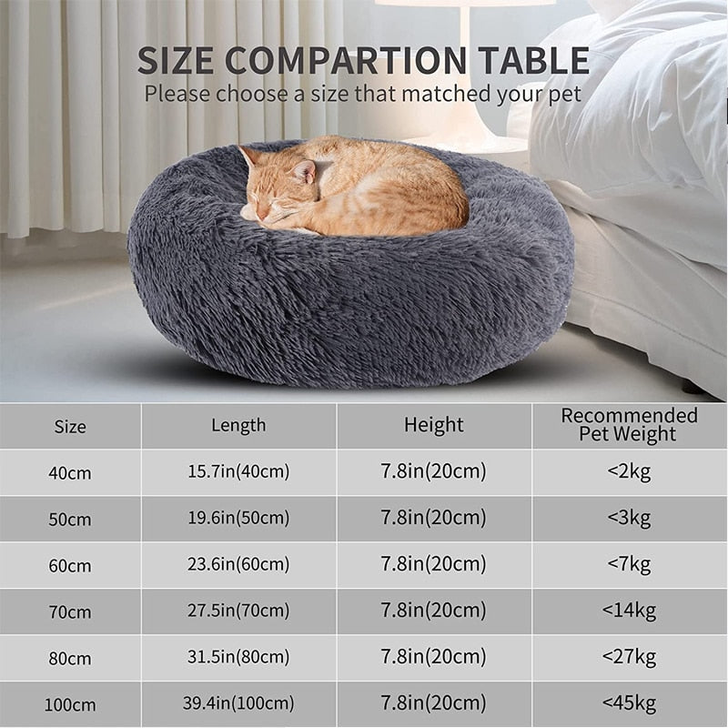 Removable Dog Bed Long Plush Cat Dog Beds For Small Large Dogs Cushion