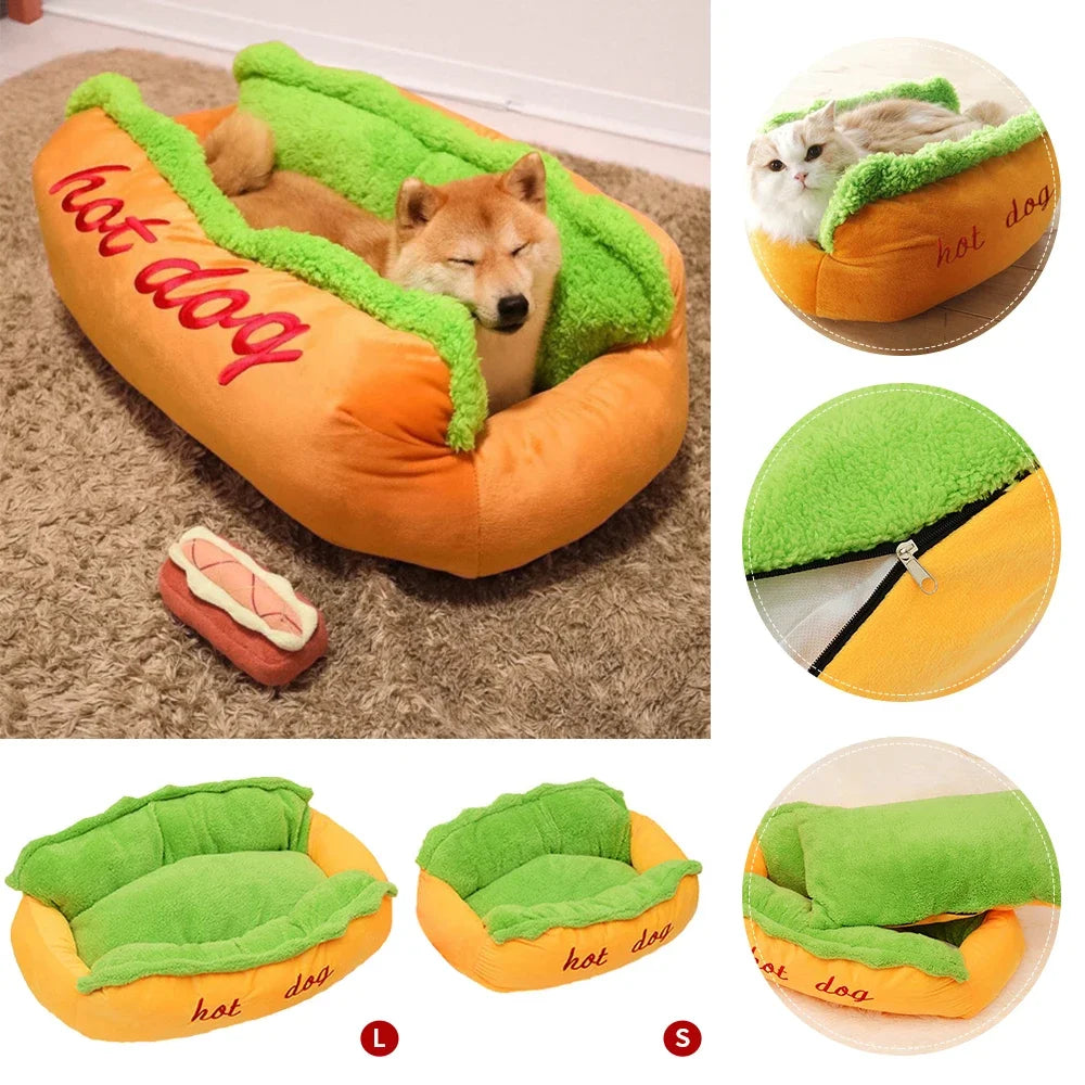 Pet Bed Hot Dog House Lounger Bed Kennel Mat Soft Fiber Pet Dog Puppy