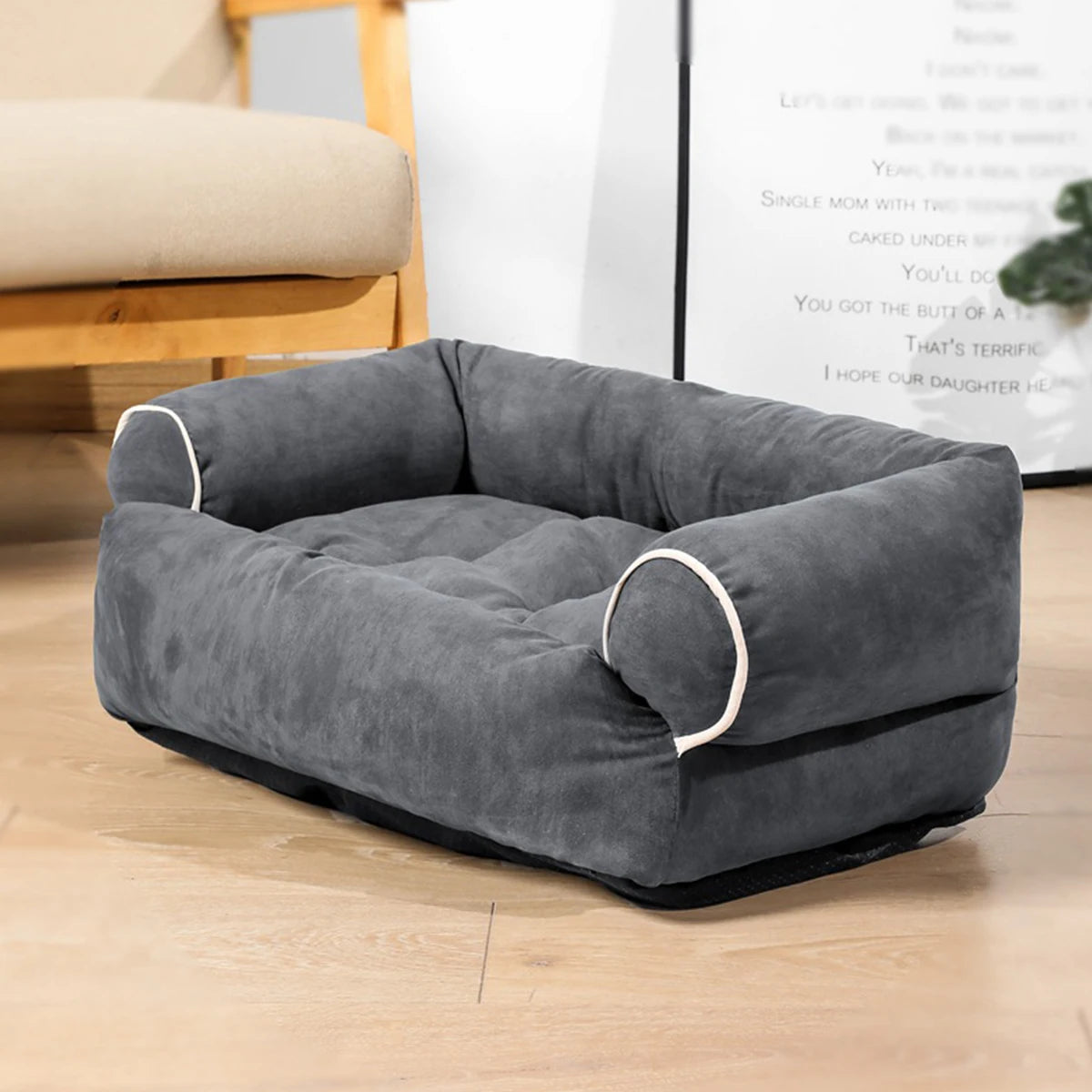 Pet Dog Bed Dog Sofa Deep Sleep Dog House Square Thickened Warm Dog