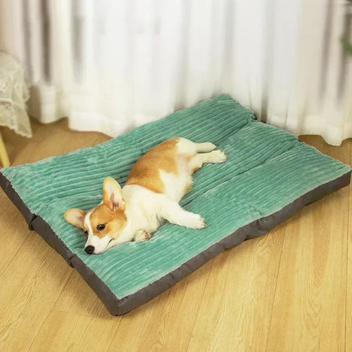 Corduroy Pet Bed Mat for Big Dog Thicken Sleeping Pad Removable