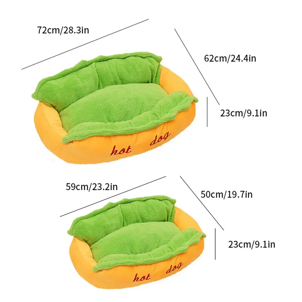 Pet Bed Hot Dog House Lounger Bed Kennel Mat Soft Fiber Pet Dog Puppy