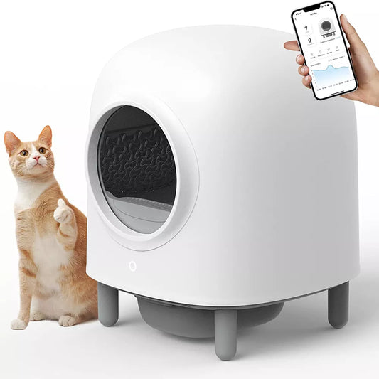 Self Cleaning Cat Litter Box APP Control Safety Protection Odor