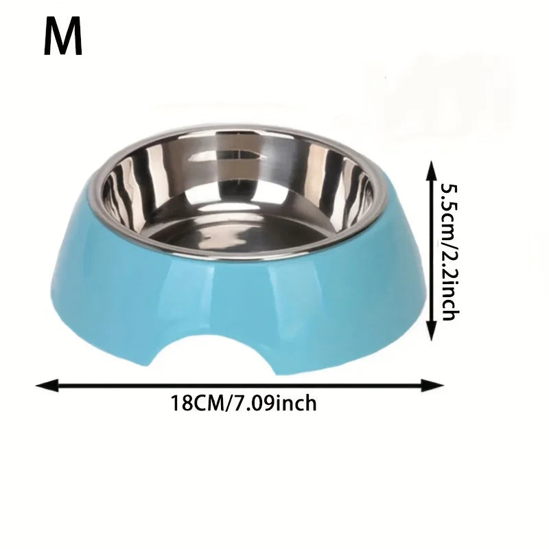 Double Layer Dog Bowl Stainless Steel Pet removable
