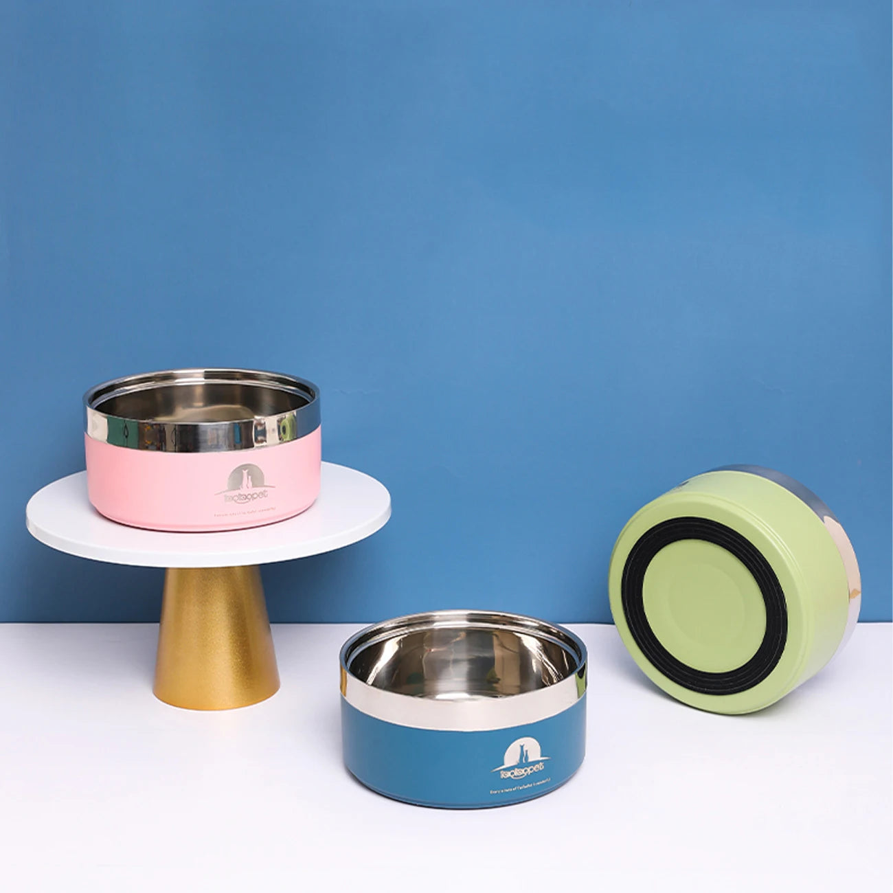 Dog bowl Pet food dispenser anti coo dog feeder easy drain basin anti