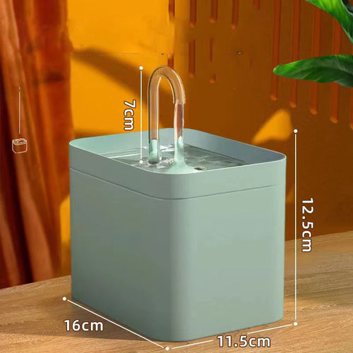 Cat Water Fountain Auto Filter USB Electric Mute Cat Drinker Bowl 1.5L