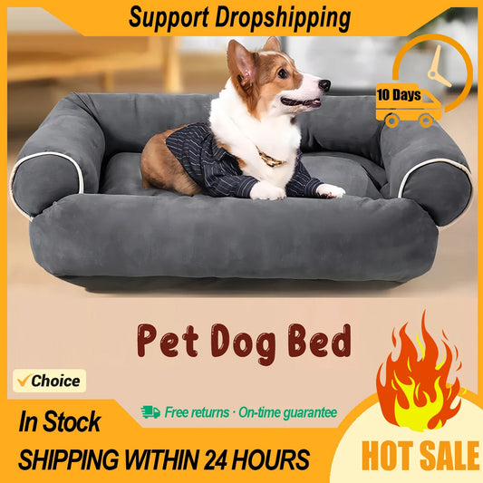 Pet Dog Bed Dog Sofa Deep Sleep Dog House Square Thickened Warm Dog