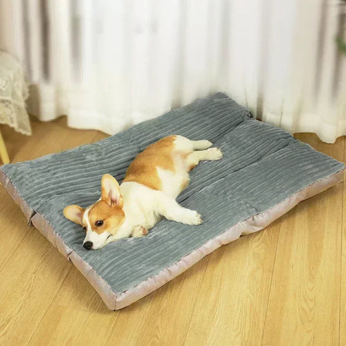 Corduroy Pet Bed Mat for Big Dog Thicken Sleeping Pad Removable