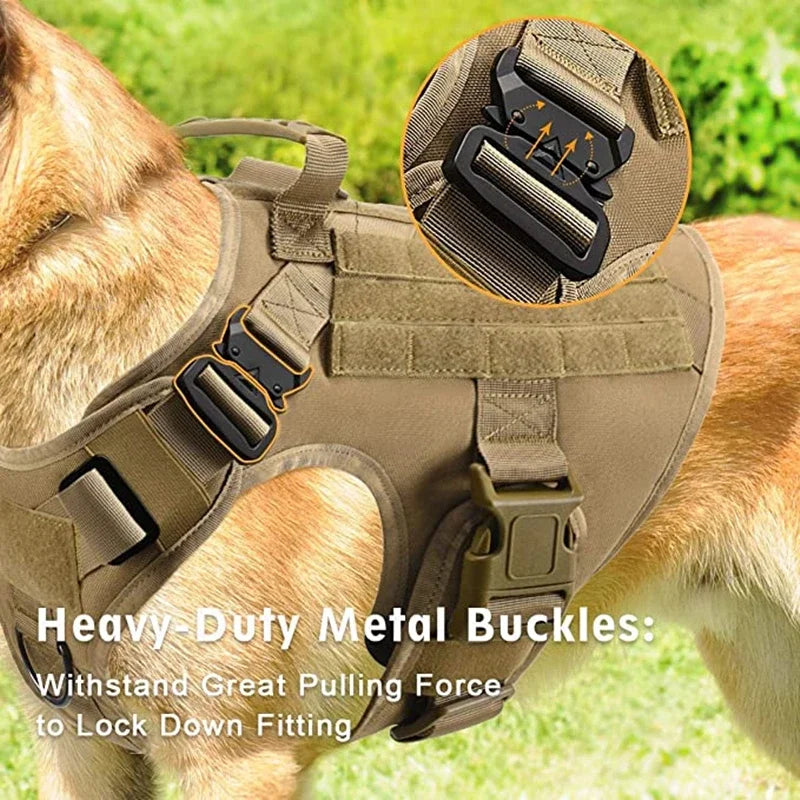Tactical Militar Dog Harness for Large Dog Harness with Rope