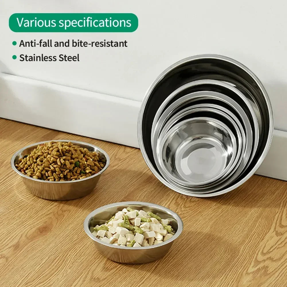 Large Capacity Dog Bowl Stainless Steel Pet Feeding Bowl Cat and Dog