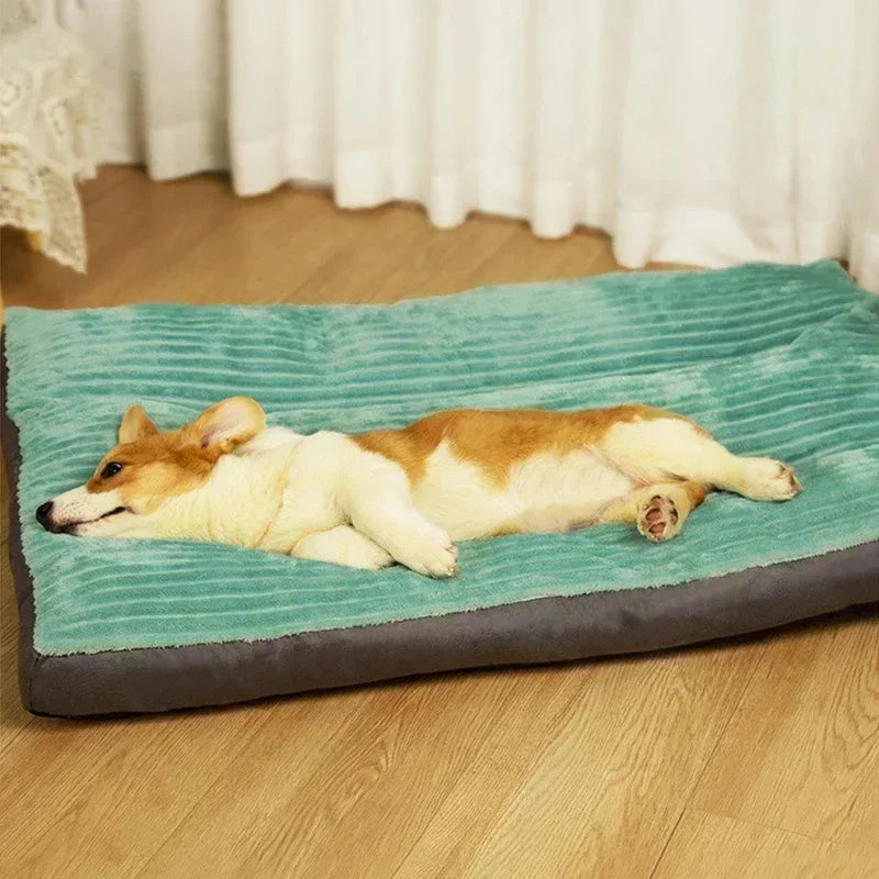 Corduroy Pet Bed Mat for Big Dog Thicken Sleeping Pad Removable