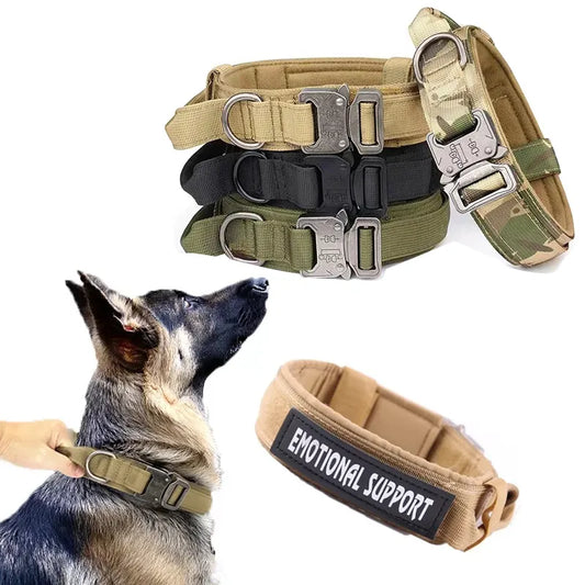 Tactical Police Dog Collar Military Adjustable Duarable Nylon German
