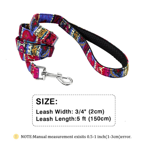 Fashion Nylon Dog Leash Printed Dogs Leashes For Small Medium Large