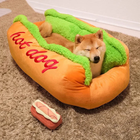 Pet Bed Hot Dog House Lounger Bed Kennel Mat Soft Fiber Pet Dog Puppy