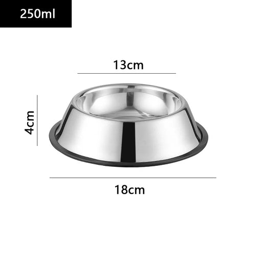 Large Capacity Dog Cat Bowl Stainless Steel Pet Feeding Bowl Cat and
