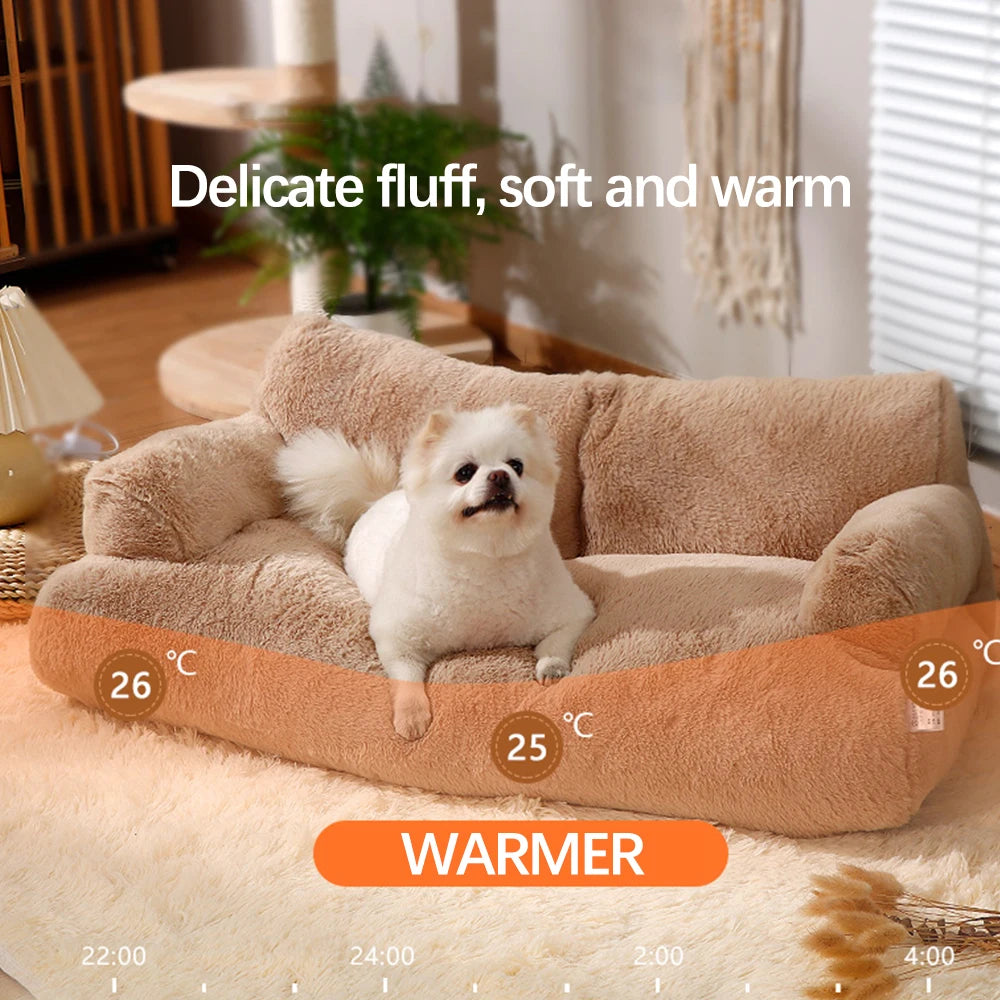 Cat Bed Sofa Winter Warm Cat Nest Sofa Beds Pet Deep Sleeping Bed For