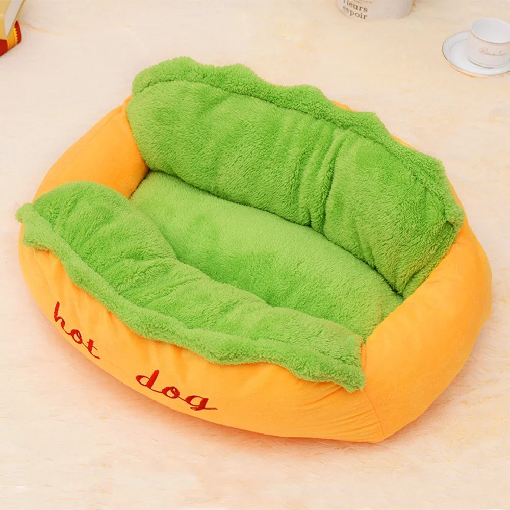 Pet Bed Hot Dog House Lounger Bed Kennel Mat Soft Fiber Pet Dog Puppy