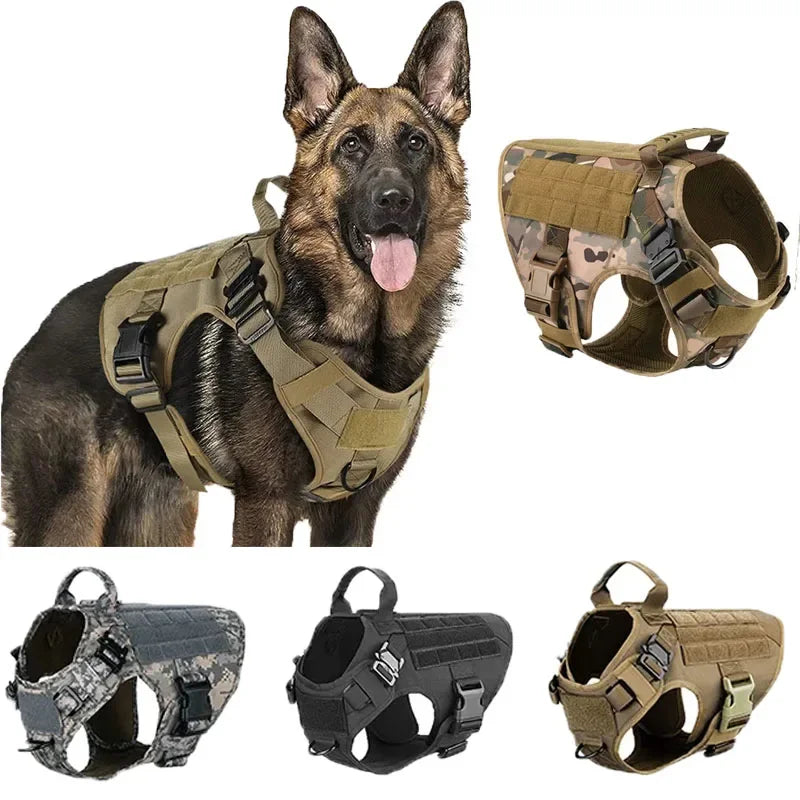 Tactical Militar Dog Harness for Large Dog Harness with Rope