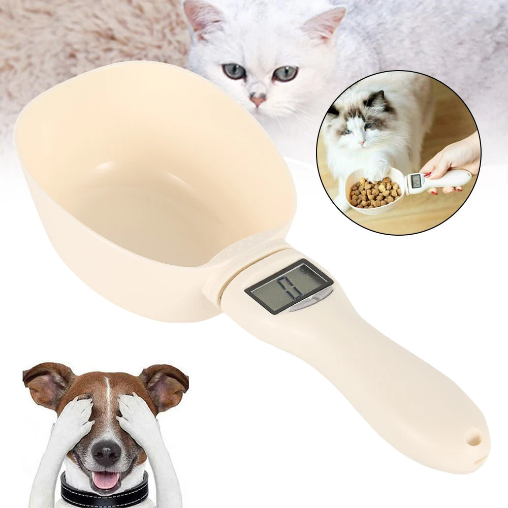 Pet Food Measuring Scoop Food Scale Electronic Dog Cat Feeding Bowl