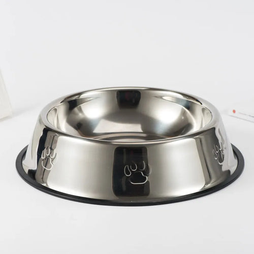 6 Size Pet Dog Cat Bowls Stainless Steel Feeding Feeder Water Bowl for