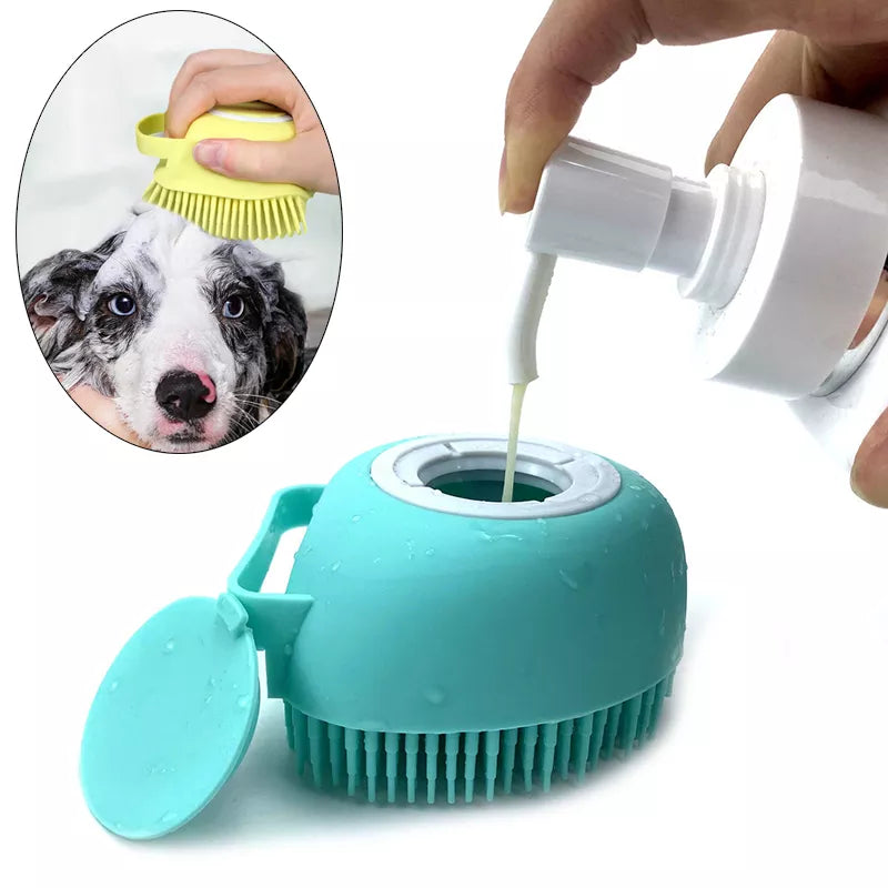 Bathroom  Puppy Big Dog Cat Bath Massage Gloves Brush Soft Safety