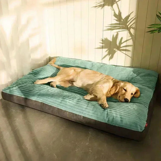 Corduroy Pet Bed Mat for Big Dog Thicken Sleeping Pad Removable