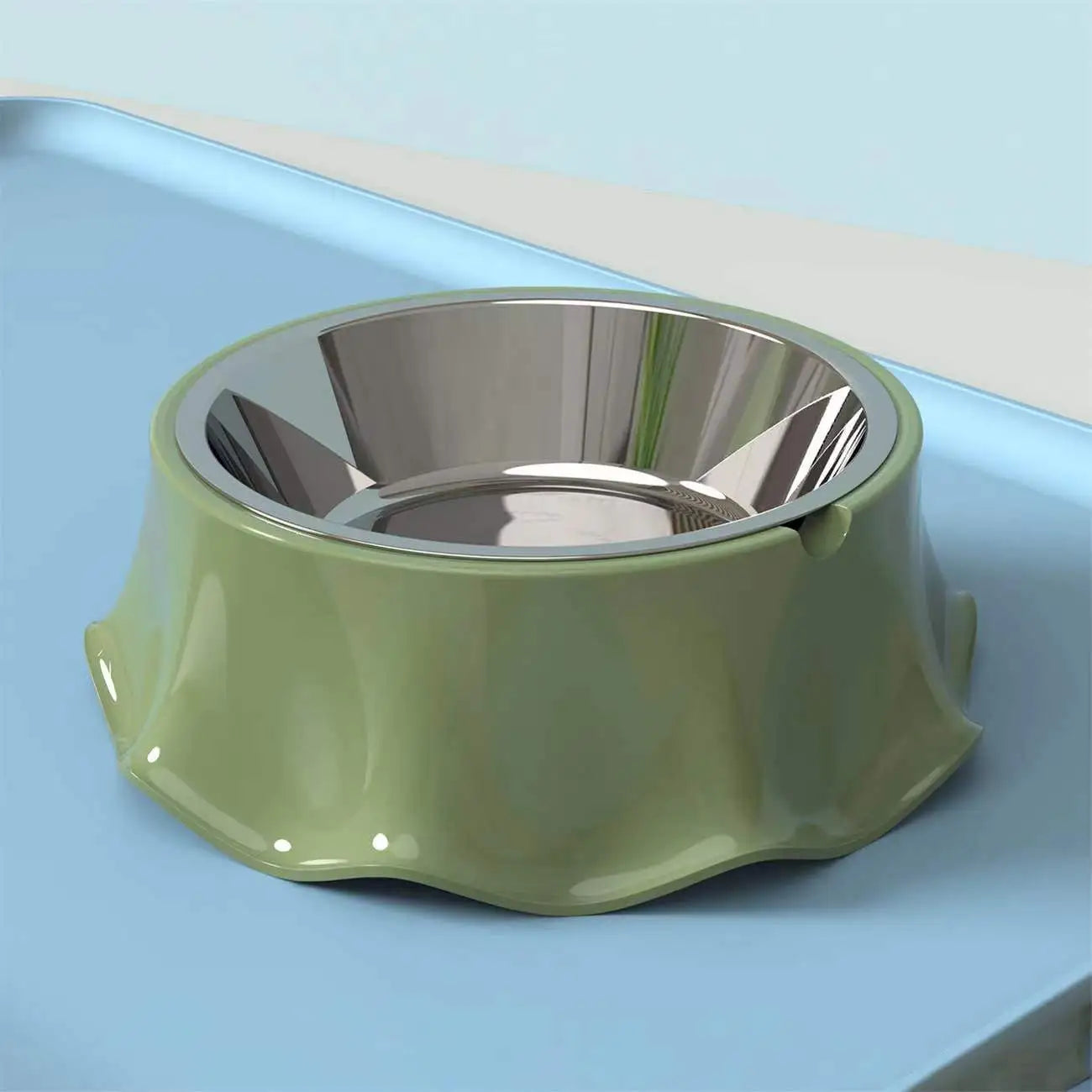 Cat Food Bowl Stainless Steel Feeding Bowl Teddy Cat Drinks Water to