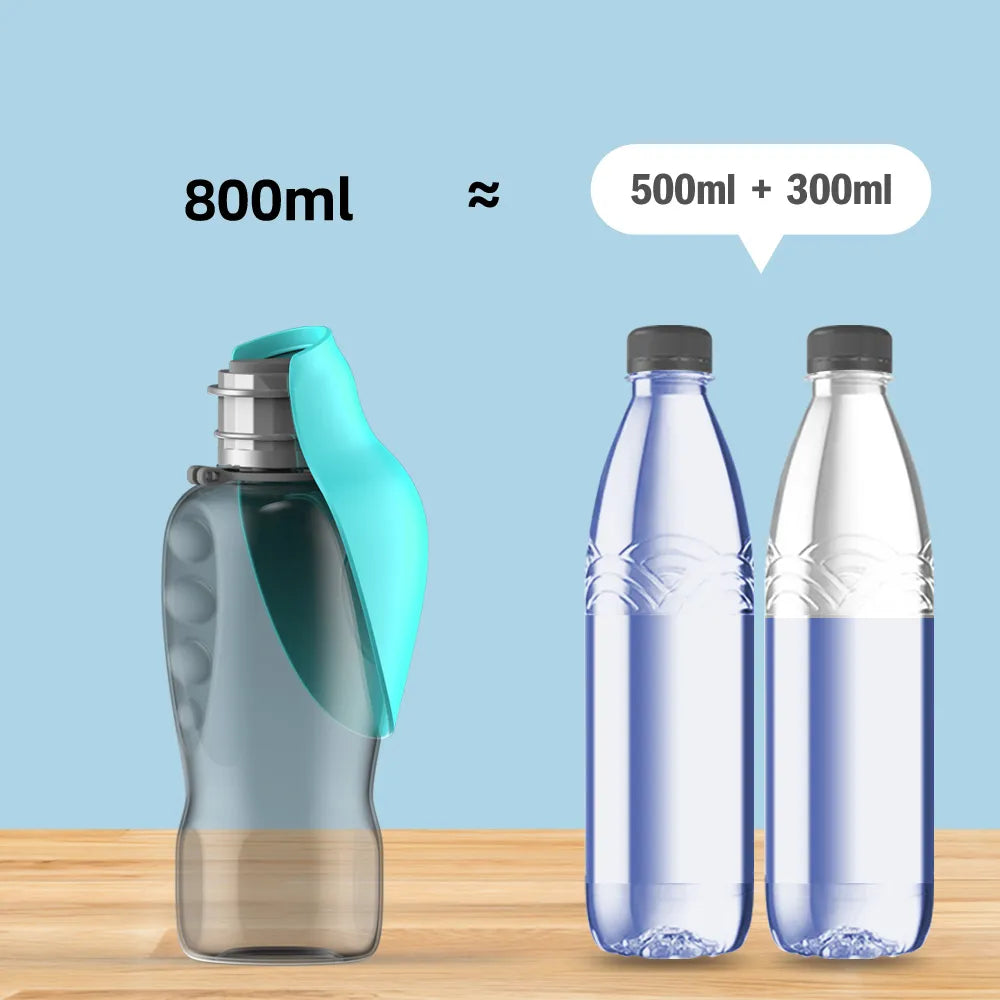 800ml Portable Dog Water Bottle For Small Medium Big Dogs Outdoor