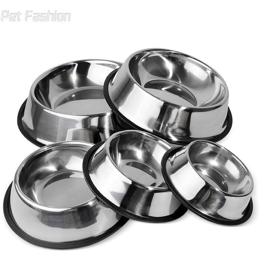 Stainless Steel Dog Bowl Anti-gulping Slow Feeder Safe Washable Pet